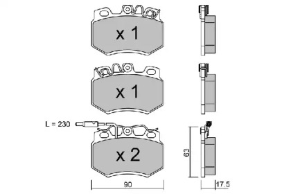 Комплект тормозных колодок AISIN BPPE-1020